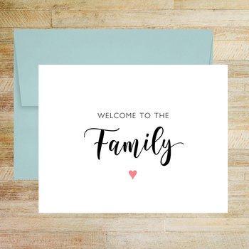 Welcome to the Family Wedding Day Card