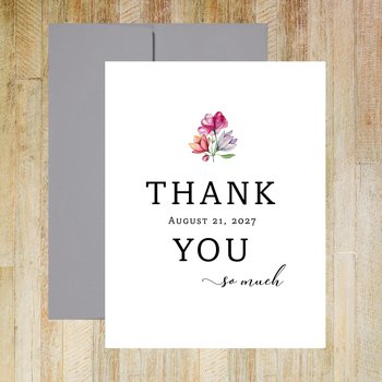 Personalized Post Wedding Thank You Stationery - Set of 10