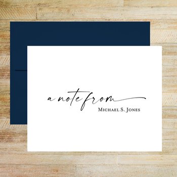 A Note From Personalized Stationery - Set of 10 Folded Cards