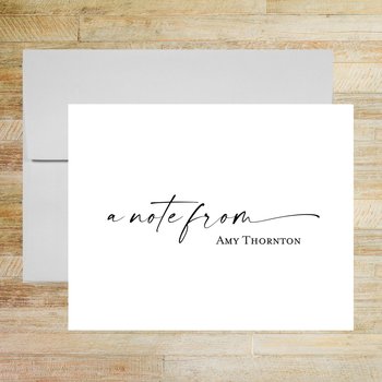 A Note From Personalized Stationery - Set of 10 Folded Cards