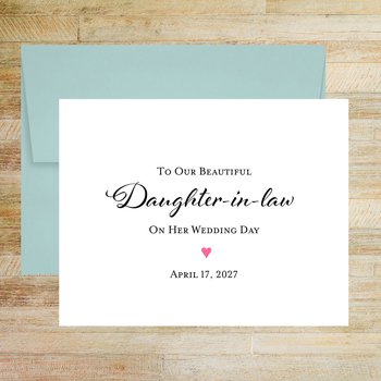 Personalized Daughter-In-Law Wedding Day Card