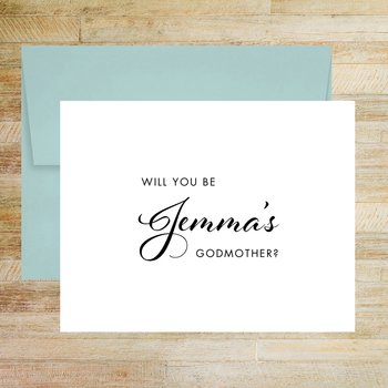 Personalized Godmother Proposal Card