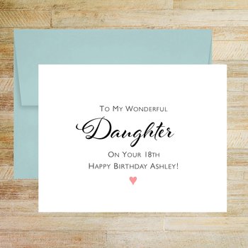 Personalized Birthday Card for Daughter