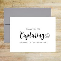 Thank You for Capturing Our Special Day - Wedding Photographer Card
