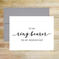 To My Ring Bearer on My Wedding Day Card