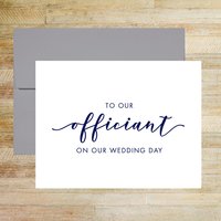 Thank You Card for Wedding Officiant