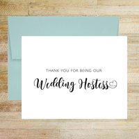 Thank You for Being Our Wedding Hostess Card