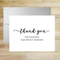 Thank You for Planning Our Perfect Wedding - Wedding Planner Card