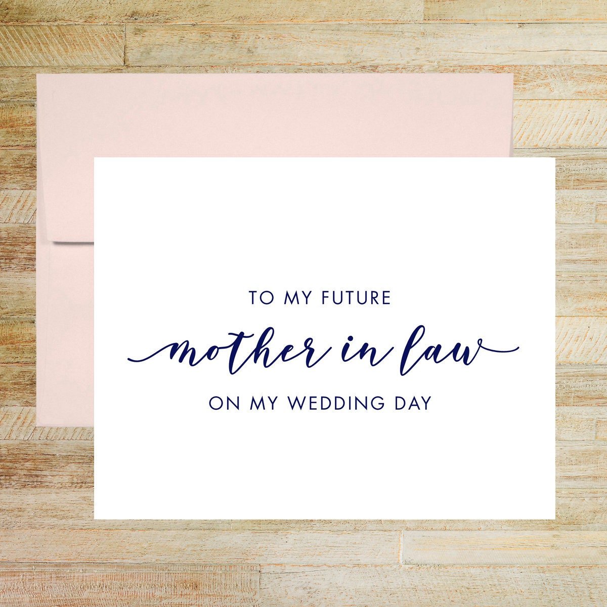 To My Future Mother in Law On My Wedding Day Card