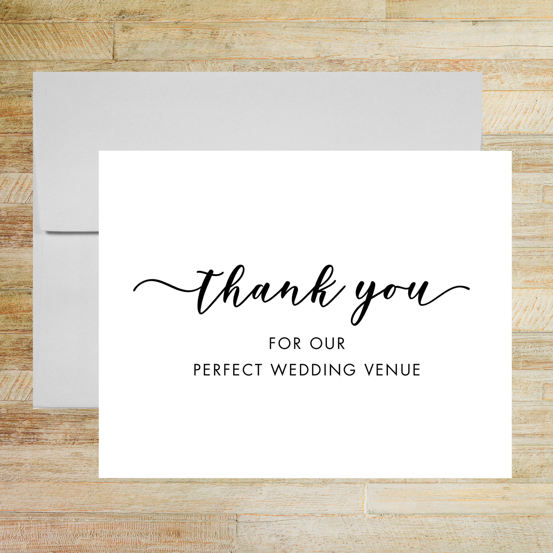 Thank You for Our Perfect Wedding Venue - Wedding Venue Card