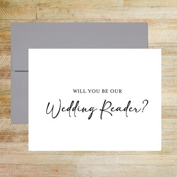 Will You Be Our Wedding Reader? Bridal Party Proposal Card