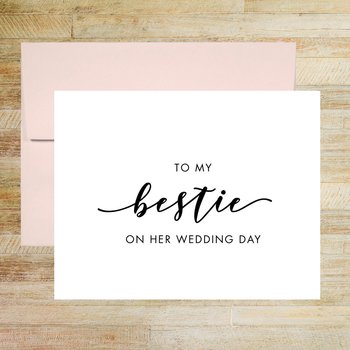 To My Bestie On Her Wedding Day Card