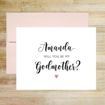 Will You Be My Godmother? - Personalized Godparent Proposal Card