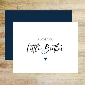I Love You Little Brother Wedding Day Card