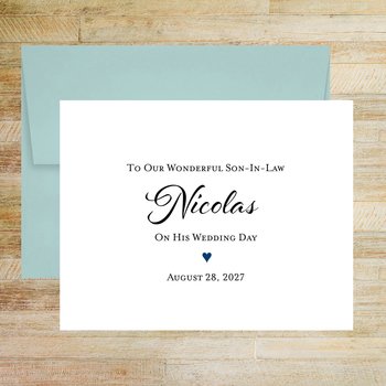 Personalized Son-In-Law Wedding Day Card