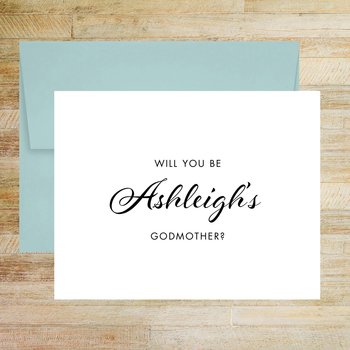 Personalized Godmother Proposal Card