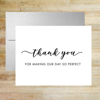 Perfect Wedding Day Thank You Card