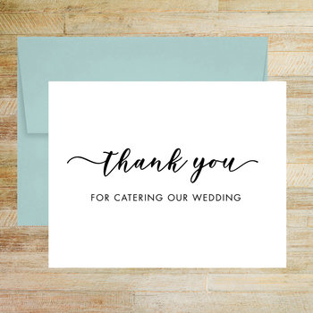 Thank You for Catering Our Wedding - Wedding Caterer Card